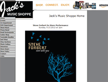 Tablet Screenshot of jacksmusicshoppe.com